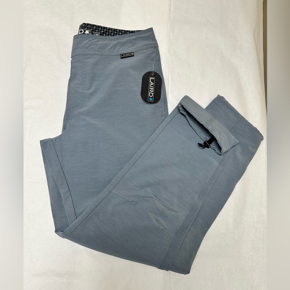 Nwt; LAIRD Apparel Pants Mens Blue Nylon Stretch Athletic Limited Edition